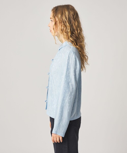 Steven Alan(スティーブンアラン)の「<Steven Alan>フラワー ジャガード チャイナモチーフボタン シャツ(シャツ/ブラウス・レディース・ライトブルー/ブラック・M/S)」の9枚目の写真