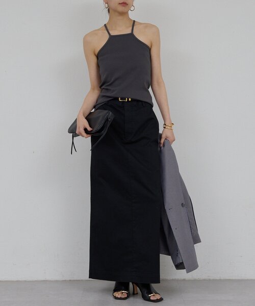 GALLARDAGALANTE（ガリャルダガランテ）の「【CHIKAコラボ】チノストレッチスカート（スカート・レディース・ブラック/ベージュ・0/1）」の5枚目の写真