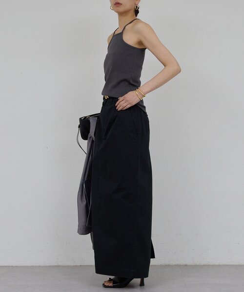 GALLARDAGALANTE（ガリャルダガランテ）の「【CHIKAコラボ】チノストレッチスカート（スカート・レディース・ブラック/ベージュ・0/1）」の6枚目の写真