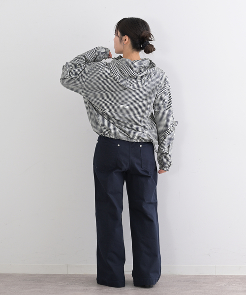 U by SPICK&SPAN（ユーバイスピックアンドスパン）の「CRANK/クランク CHECK FRILL WINDBREAKER（その他アウター・レディース・ネイビー・FREE）」の5枚目の写真