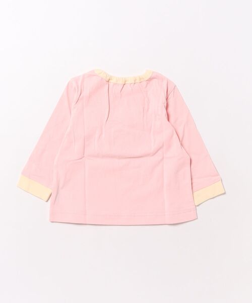 HAKKA BABY（ハッカベビー）の「[ベビー]アニマル編みモチーフ長袖Tシャツ（Tシャツ/カットソー・キッズ・ピンク/グリーン/イエロー・L）」の4枚目の写真