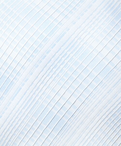 HIDEAWAYS NICOLE（ハイダウェイニコル）の「バイアスブリスターチェックジャカード クルーネック半袖プルオーバー（Tシャツ/カットソー・メンズ・ブルー/ホワイト×ブラック/ホワイト×ブルー/ホワイト×ライトグレー/ブラック×グレー・MEDIUM/LARGE/X-LARGE）」の22枚目の写真