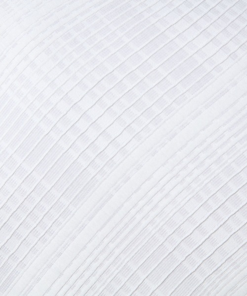 HIDEAWAYS NICOLE（ハイダウェイニコル）の「バイアスブリスターチェックジャカード クルーネック半袖プルオーバー（Tシャツ/カットソー・メンズ・ブルー/ホワイト×ブラック/ホワイト×ブルー/ホワイト×ライトグレー/ブラック×グレー・MEDIUM/LARGE/X-LARGE）」の7枚目の写真