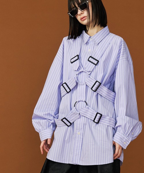 SeeSew(シーソー)の「【UNISEX】PARASHUTE SHIRTS/パラシュートシャツ(シャツ/ブラウス・メンズ・パープル/サックスブルー・M/L)」の6枚目の写真