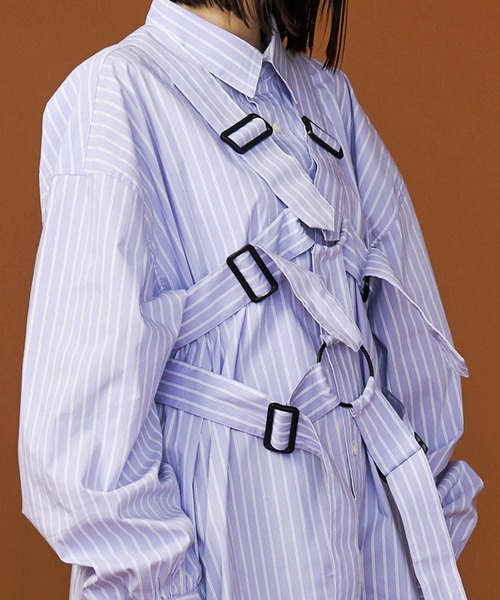 SeeSew(シーソー)の「【UNISEX】PARASHUTE SHIRTS/パラシュートシャツ(シャツ/ブラウス・メンズ・パープル/サックスブルー・M/L)」の5枚目の写真
