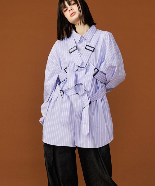 SeeSew(シーソー)の「【UNISEX】PARASHUTE SHIRTS/パラシュートシャツ(シャツ/ブラウス・メンズ・パープル/サックスブルー・M/L)」の7枚目の写真