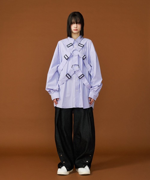 SeeSew(シーソー)の「【UNISEX】PARASHUTE SHIRTS/パラシュートシャツ(シャツ/ブラウス・メンズ・パープル/サックスブルー・M/L)」の10枚目の写真