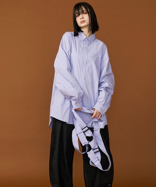 SeeSew(シーソー)の「【UNISEX】PARASHUTE SHIRTS/パラシュートシャツ(シャツ/ブラウス・メンズ・パープル/サックスブルー・M/L)」の8枚目の写真