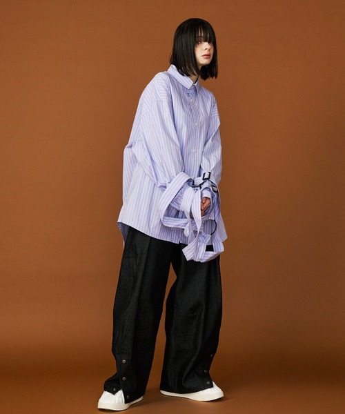 SeeSew(シーソー)の「【UNISEX】PARASHUTE SHIRTS/パラシュートシャツ(シャツ/ブラウス・メンズ・パープル/サックスブルー・M/L)」の9枚目の写真