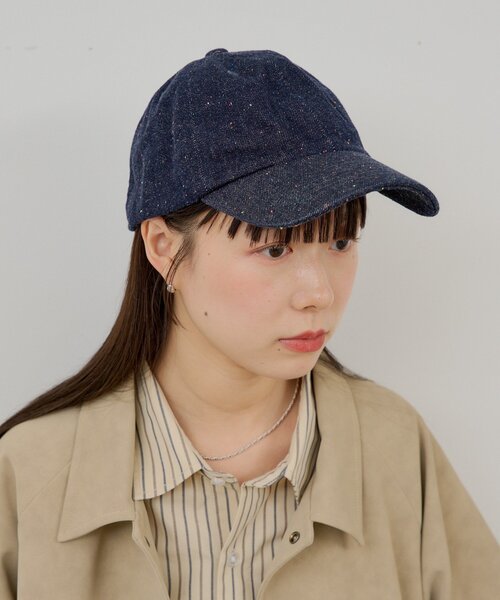 WHIMSIC（ウィムジック）の「【UNISEX】ネップデニムキャップ（キャップ・メンズ・ブラック/ネイビー・FREE）」の12枚目の写真