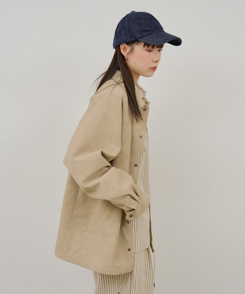 WHIMSIC（ウィムジック）の「【UNISEX】ネップデニムキャップ（キャップ・メンズ・ブラック/ネイビー・FREE）」の4枚目の写真