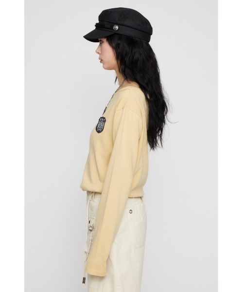 LAGUA GEM(ラグアジェム)の「WAPPEN LOOSEY トップス(Tシャツ/カットソー・レディース・ライトピンク/ライトイエロー/グレー・FREE)」の19枚目の写真