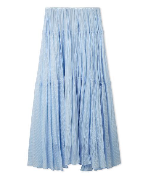 FRAY I.D（フレイアイディー）の「セミシアーティアードスカート（スカート・レディース・イエロー/オフホワイト/ブルー・0/1）」の2枚目の写真