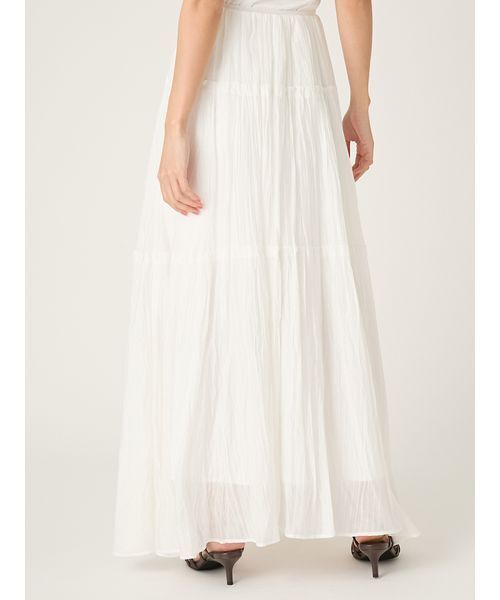 FRAY I.D（フレイアイディー）の「セミシアーティアードスカート（スカート・レディース・イエロー/オフホワイト/ブルー・0/1）」の4枚目の写真