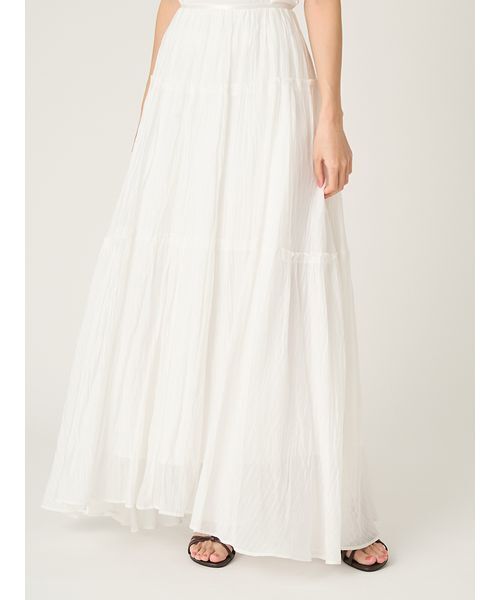 FRAY I.D（フレイアイディー）の「セミシアーティアードスカート（スカート・レディース・イエロー/オフホワイト/ブルー・0/1）」の9枚目の写真