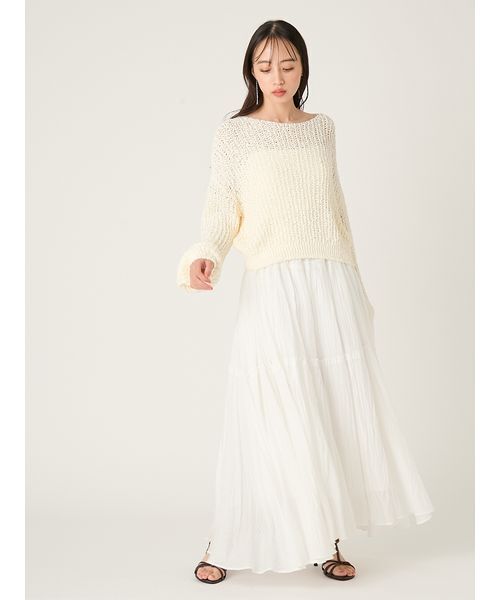 FRAY I.D（フレイアイディー）の「セミシアーティアードスカート（スカート・レディース・イエロー/オフホワイト/ブルー・0/1）」の11枚目の写真