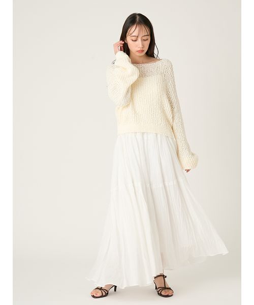 FRAY I.D（フレイアイディー）の「セミシアーティアードスカート（スカート・レディース・イエロー/オフホワイト/ブルー・0/1）」の13枚目の写真