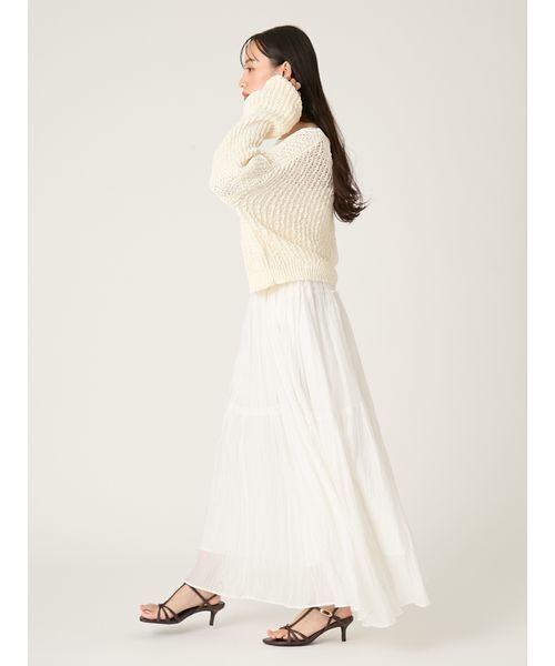 FRAY I.D（フレイアイディー）の「セミシアーティアードスカート（スカート・レディース・イエロー/オフホワイト/ブルー・0/1）」の14枚目の写真