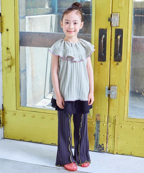 MARKEY'S（マーキーズ）の「ランダムリブフレアーパンツ（その他パンツ・キッズ・チャコール/グリーン/ベージュ・100/90/80/110/150/140/130/120）」の2枚目の写真
