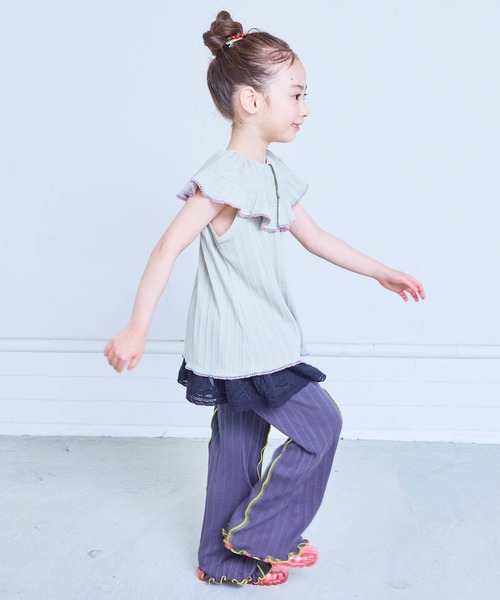 MARKEY'S（マーキーズ）の「ランダムリブフレアーパンツ（その他パンツ・キッズ・チャコール/グリーン/ベージュ・100/90/80/110/150/140/130/120）」の7枚目の写真