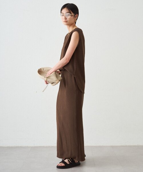 LOUNGEDRESS(ラウンジドレス)の「ダブルジョーゼットタイトスカート(スカート・レディース・ブラウン/ブラック・SMALL/MEDIUM)」の13枚目の写真