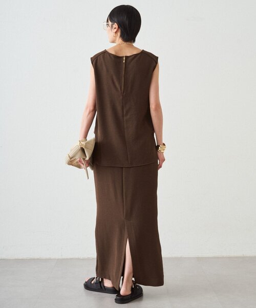 LOUNGEDRESS(ラウンジドレス)の「ダブルジョーゼットタイトスカート(スカート・レディース・ブラウン/ブラック・SMALL/MEDIUM)」の12枚目の写真