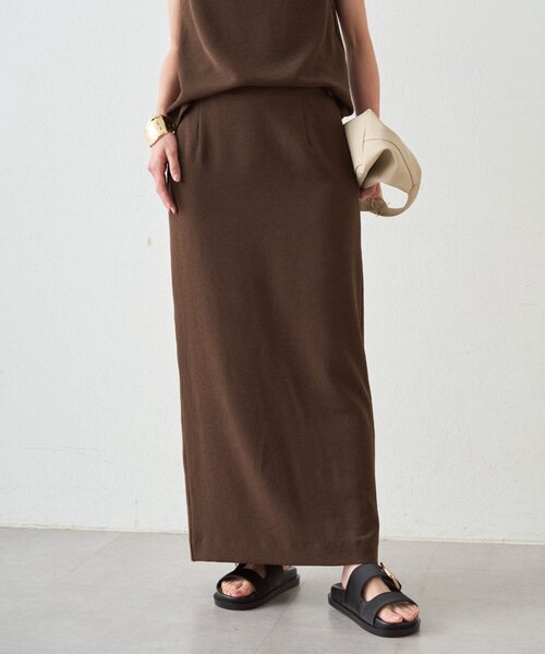 LOUNGEDRESS(ラウンジドレス)の「ダブルジョーゼットタイトスカート(スカート・レディース・ブラウン/ブラック・SMALL/MEDIUM)」の11枚目の写真