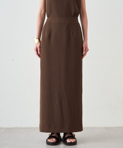 LOUNGEDRESS(ラウンジドレス)の「ダブルジョーゼットタイトスカート(スカート・レディース・ブラウン/ブラック・SMALL/MEDIUM)」の8枚目の写真