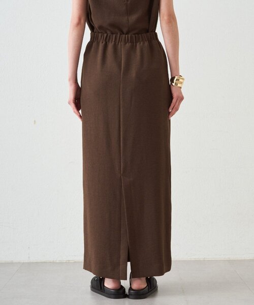 LOUNGEDRESS(ラウンジドレス)の「ダブルジョーゼットタイトスカート(スカート・レディース・ブラウン/ブラック・SMALL/MEDIUM)」の6枚目の写真