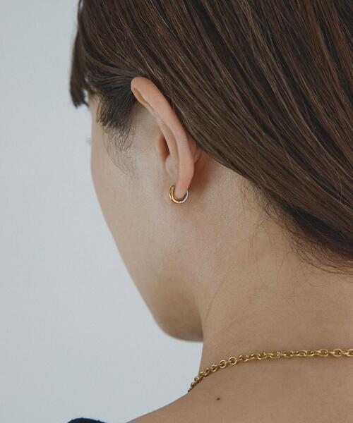 URBAN RESEARCH Sonny Label（アーバンリサーチサニーレーベル）の「ステンレスツートーンフープピアス（ピアス（両耳用）・レディース・その他1・ONE）」の2枚目の写真