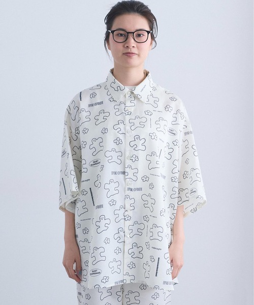 I am I in fact...(アイアムアイインファクト)の「_JOI 2 D WRLD SHIRT(シャツ/ブラウス・レディース・ホワイト/ブラック・FREE)」の9枚目の写真