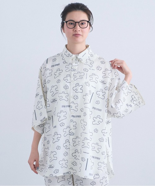 I am I in fact...(アイアムアイインファクト)の「_JOI 2 D WRLD SHIRT(シャツ/ブラウス・レディース・ホワイト/ブラック・FREE)」の4枚目の写真