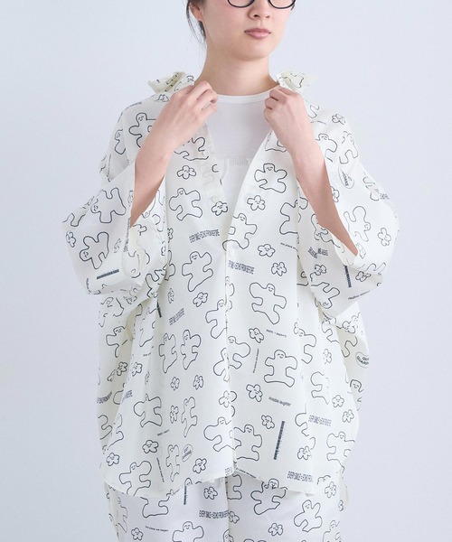 I am I in fact...(アイアムアイインファクト)の「_JOI 2 D WRLD SHIRT(シャツ/ブラウス・レディース・ホワイト/ブラック・FREE)」の18枚目の写真