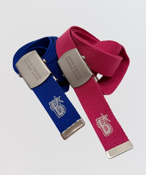 DOUBLE NAME（ダブルネーム）の「【横浜DeNAベイスターズ】  ロゴ刺しゅうガチャベルト（ベルト・レディース・ピンク/ブルー・FREE）」の5枚目の写真