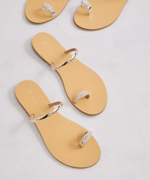 NICOLAS LAINAS | 【NICOLAS LAINAS(ニコラスライナス)】クリスタルモチーフフラットサンダル(サンダル)