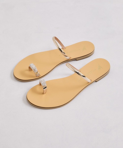 NICOLAS LAINAS（ニコラスライナス）の「【NICOLAS LAINAS(ニコラスライナス)】クリスタルモチーフフラットサンダル（サンダル・レディース・シルバー/ゴールド・35/39/37）」の8枚目の写真