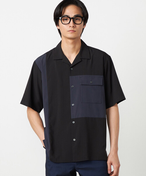 COMME CA ISM(コムサイズム)の「ライトウエイトポリエステル ブロッキング オープンカラーシャツ(シャツ/ブラウス・メンズ・ベージュ/グレー/ブラック・MEDIUM/LARGE)」の11枚目の写真
