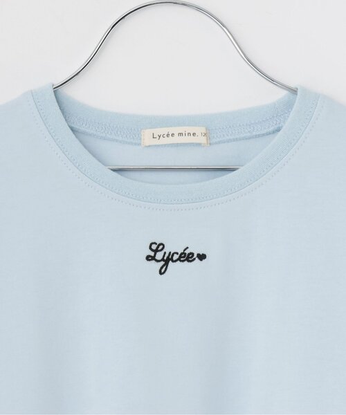 Lycee mine（リセマイン）の「【綿100％】 【スクール対応】AラインTシャツ(２枚セット)（Tシャツ/カットソー・キッズ・サックスブルー/ラベンダー・120cm/140cm/100cm/130cm/110cm）」の4枚目の写真