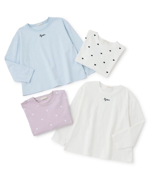 Lycee mine（リセマイン）の「【綿100％】 【スクール対応】AラインTシャツ(２枚セット)（Tシャツ/カットソー・キッズ・サックスブルー/ラベンダー・120cm/140cm/100cm/130cm/110cm）」の8枚目の写真