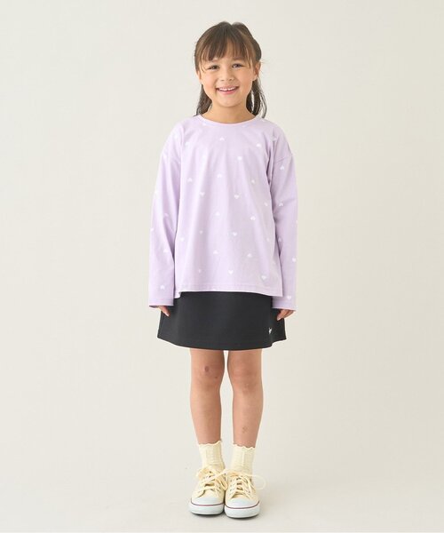 Lycee mine（リセマイン）の「【綿100％】 【スクール対応】AラインTシャツ(２枚セット)（Tシャツ/カットソー・キッズ・サックスブルー/ラベンダー・120cm/140cm/100cm/130cm/110cm）」の19枚目の写真