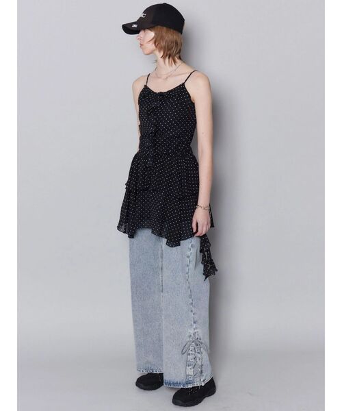 EMODA（エモダ）の「シアーラッフルキャミロングトップ（その他トップス・レディース・ベージュ/その他/ブラック・FREE）」の17枚目の写真