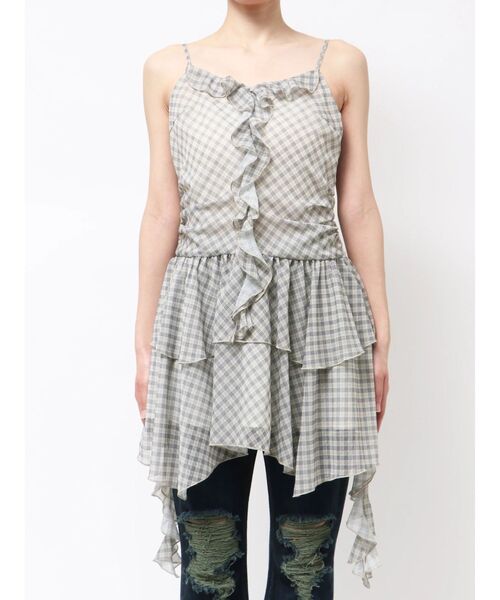 EMODA（エモダ）の「シアーラッフルキャミロングトップ（その他トップス・レディース・ベージュ/その他/ブラック・FREE）」の18枚目の写真