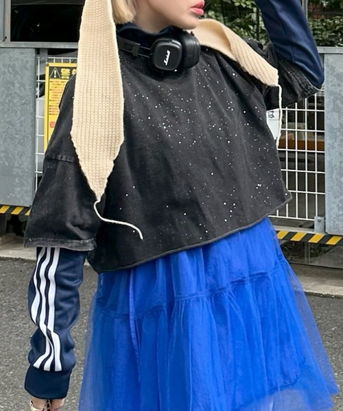 Alley Tokyo(アリートーキョー)の「ひとくせウォッシュ加工BIG T(Tシャツ/カットソー・レディース・ブラック系その他/ブラック・FREE)」の1枚目の写真