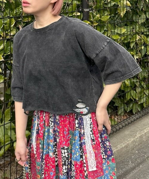 Alley Tokyo(アリートーキョー)の「ひとくせウォッシュ加工BIG T(Tシャツ/カットソー・レディース・ブラック系その他/ブラック・FREE)」の3枚目の写真