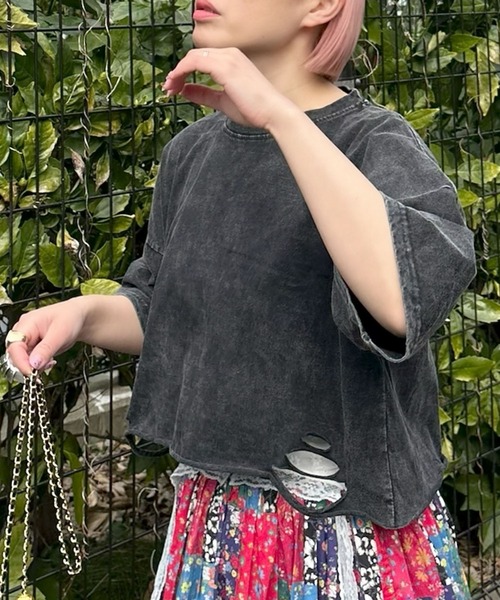 Alley Tokyo(アリートーキョー)の「ひとくせウォッシュ加工BIG T(Tシャツ/カットソー・レディース・ブラック系その他/ブラック・FREE)」の6枚目の写真