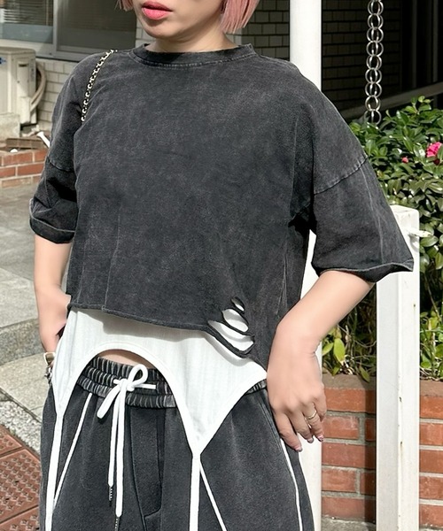 Alley Tokyo(アリートーキョー)の「ひとくせウォッシュ加工BIG T(Tシャツ/カットソー・レディース・ブラック系その他/ブラック・FREE)」の15枚目の写真
