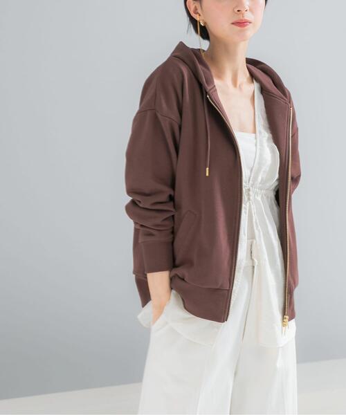 URBAN RESEARCH ROSSO WOMEN（アーバンリサーチ　ロッソ）の「『WEB限定』『UR TECH』オーバーZIPパーカー（パーカー・レディース・ライトベージュ/グレー/ブラウン/ブルー系その他・FREE）」の3枚目の写真