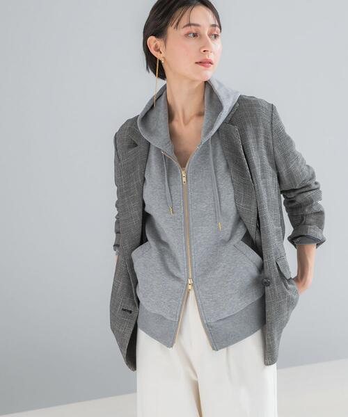 URBAN RESEARCH ROSSO WOMEN（アーバンリサーチ　ロッソ）の「『WEB限定』『UR TECH』オーバーZIPパーカー（パーカー・レディース・ライトベージュ/グレー/ブラウン/ブルー系その他・FREE）」の2枚目の写真