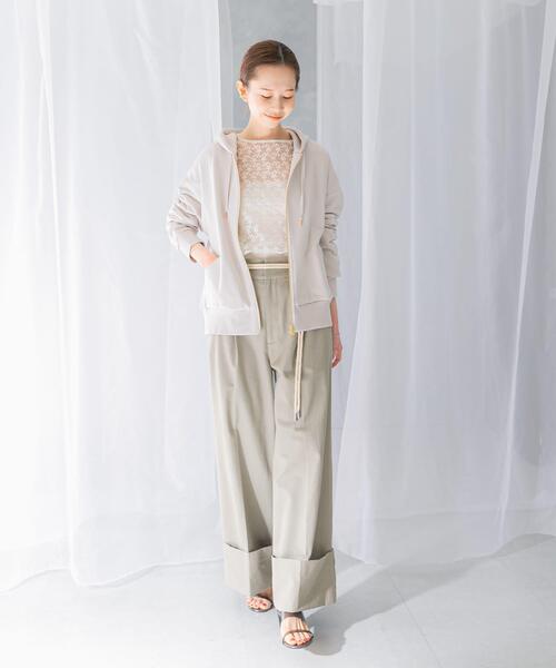 URBAN RESEARCH ROSSO WOMEN（アーバンリサーチ　ロッソ）の「『WEB限定』『UR TECH』オーバーZIPパーカー（パーカー・レディース・ライトベージュ/グレー/ブラウン/ブルー系その他・FREE）」の6枚目の写真