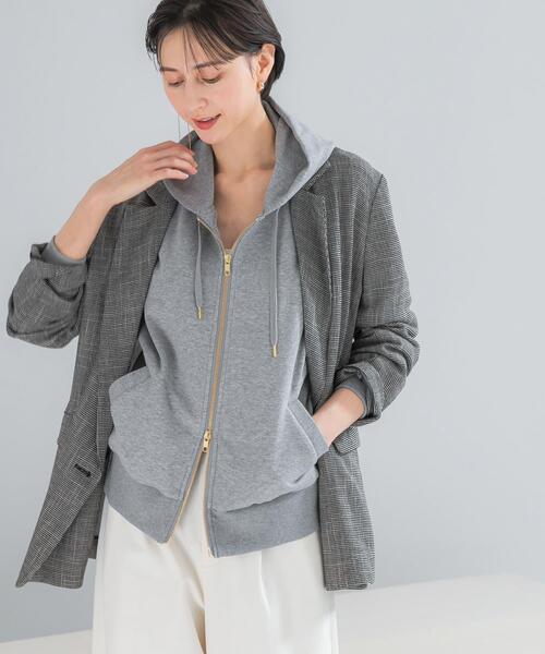 URBAN RESEARCH ROSSO WOMEN（アーバンリサーチ　ロッソ）の「『WEB限定』『UR TECH』オーバーZIPパーカー（パーカー・レディース・ライトベージュ/グレー/ブラウン/ブルー系その他・FREE）」の15枚目の写真